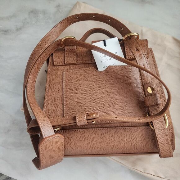 Senreve Alunna  Leather Convertible Bag Shoulder Bag  Backpack Chestnut/Gold main image 9